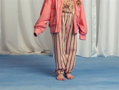 Mini Rodini pink vertical stripe aop sweatpants